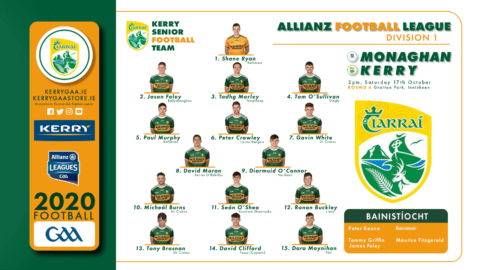 Team Announcement: Kerry vs Monaghan