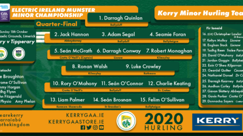 Team Announcement: Kerry Minors vs Tipperary