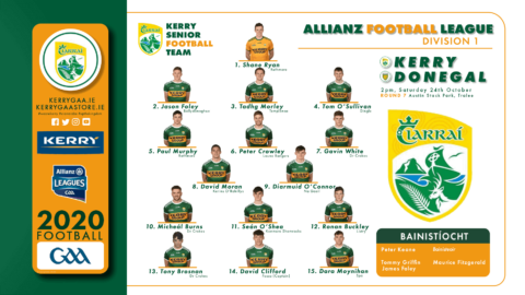 Team Announcement: Kerry vs Donegal