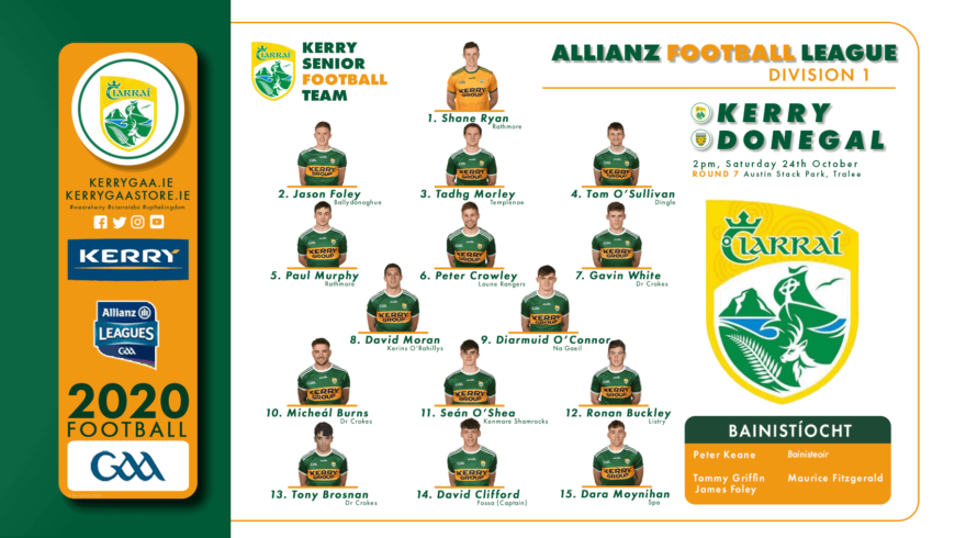 Team Announcement: Kerry vs Donegal