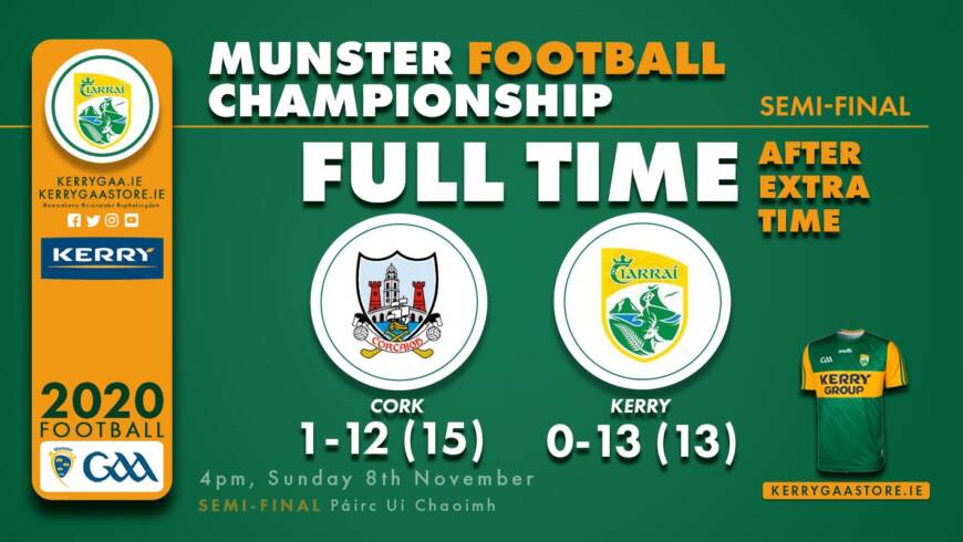 Kerry defeated by Cork in Munster Senior Football Championship