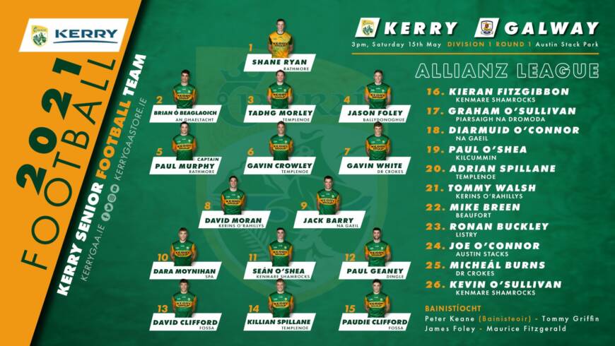 Team Announcement: Kerry vs Galway