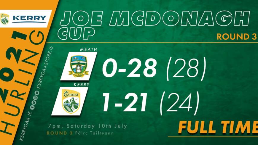 Joe McDonagh Final place secured despite Meath defeat