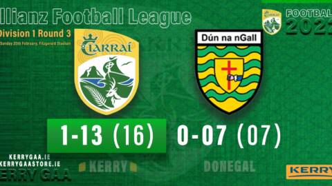 Kerry victorious over Donegal in poor conditions in Killarney