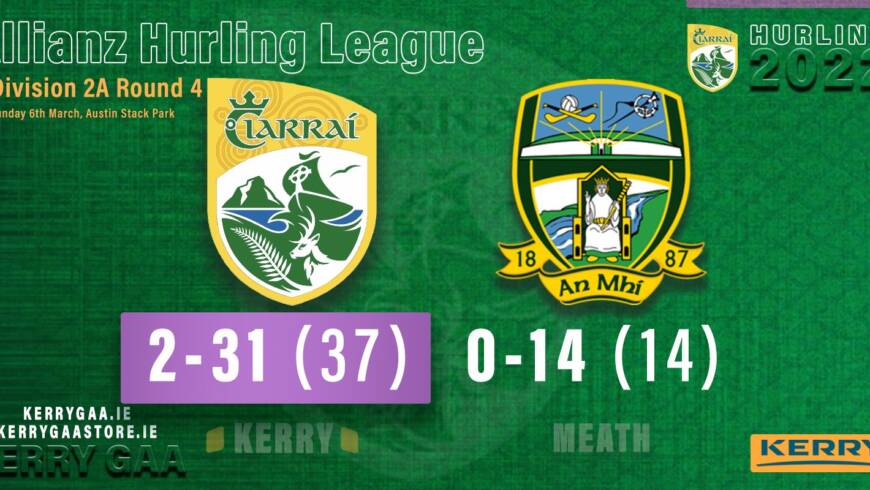 Comprehensive victory for Kerry Hurlers over Meath