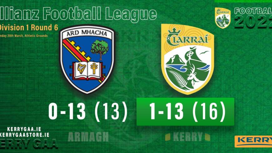 Kerry secure Allianz League Final place with win over Armagh