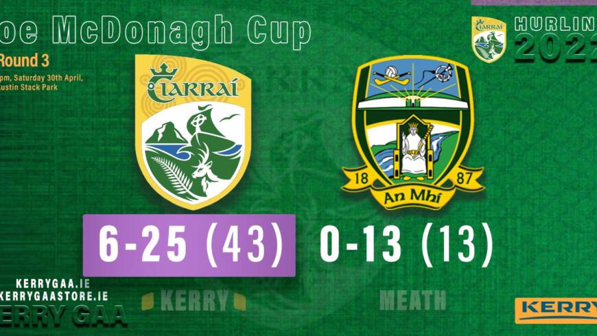 Kerry cruise to victory in Joe McDonagh Cup