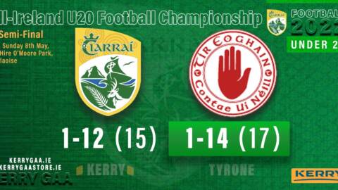 Defeat for Kerry in EirGrid All-Ireland U20 Football Championship Semi-Final