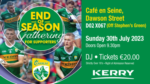 End of Season Gathering for Kerry GAA Supporters