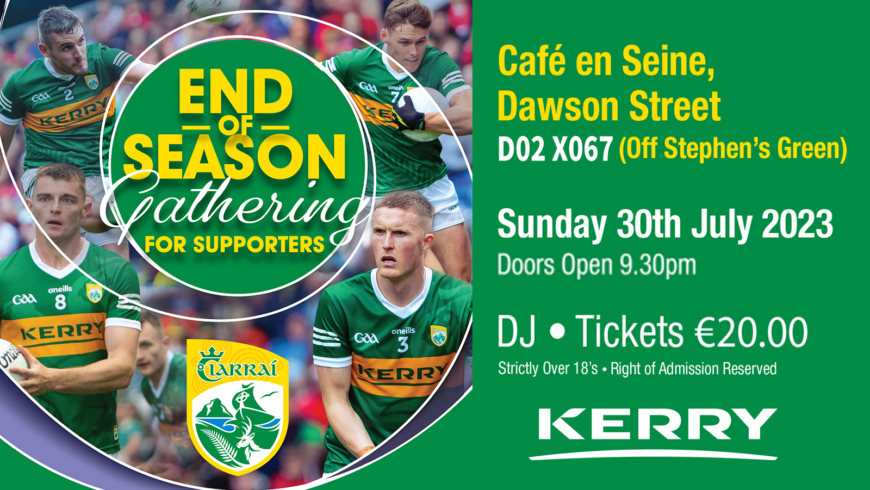 End of Season Gathering for Kerry GAA Supporters