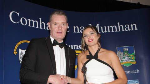 Ciara Murphy (Kerry) accepts the Ladies Footballer of the Year Award from Munster GAA Vice Chairman Tim Murphy at the 2024 Munster GAA Awards at Fota Island Resort on Saturday December 14th.